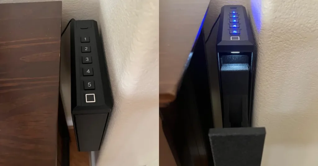 Best Slider Pistol Safe 5 GLORYFIRE Gun Safe Biometric Pistol Safe, Mounted Nightstand Quick Access Handgun Safe