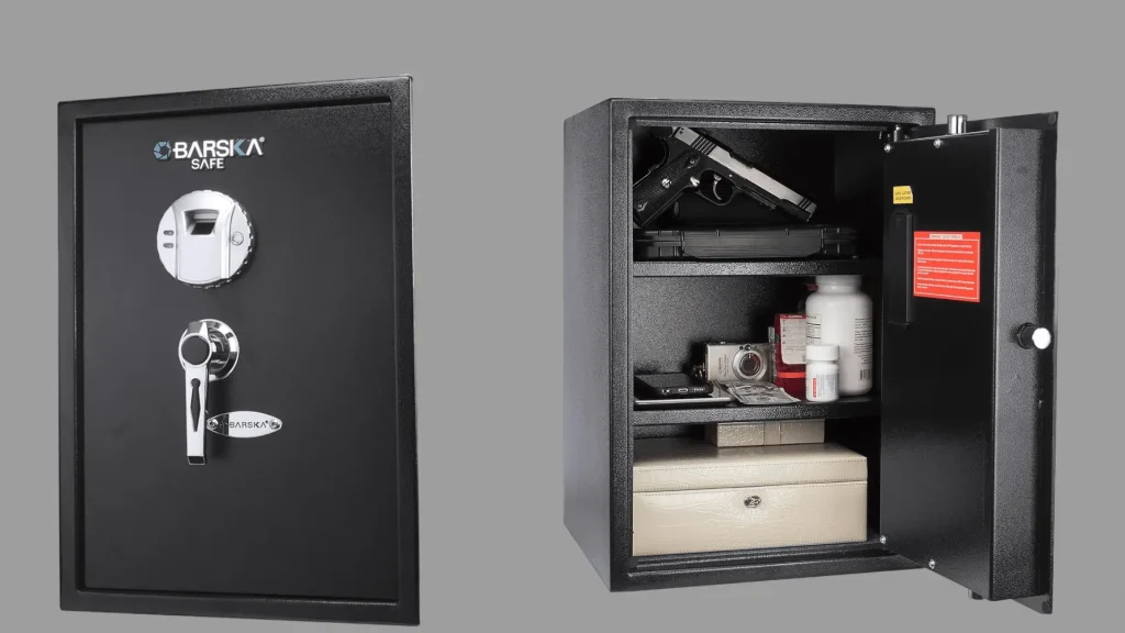 Barska  Biometric Fingerprint Security Home Multipurpose Handgun  Safe.